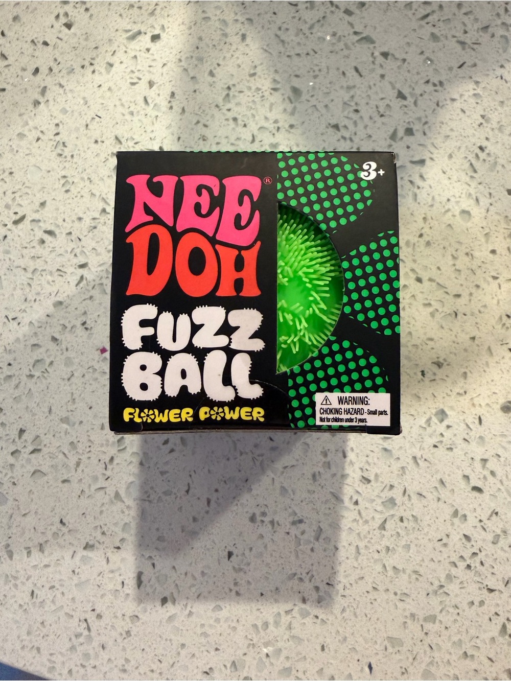 🔥Authentic NeeDoh Fuzz Ball Flower Power- Green soldout rare squishy stress ball